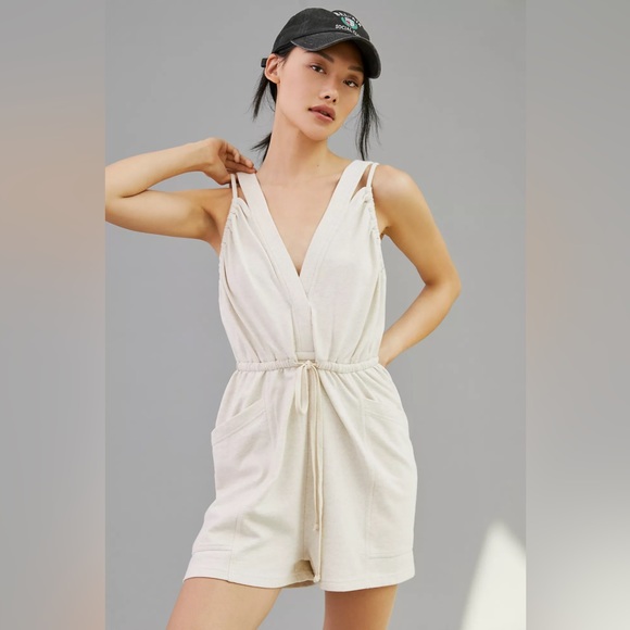 Anthropologie Pants - Daily Practice by Anthropologie The Playa Del Amore Cotton Romper size L